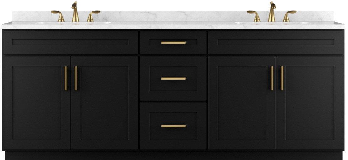 Black Double Sink Vanity(1)