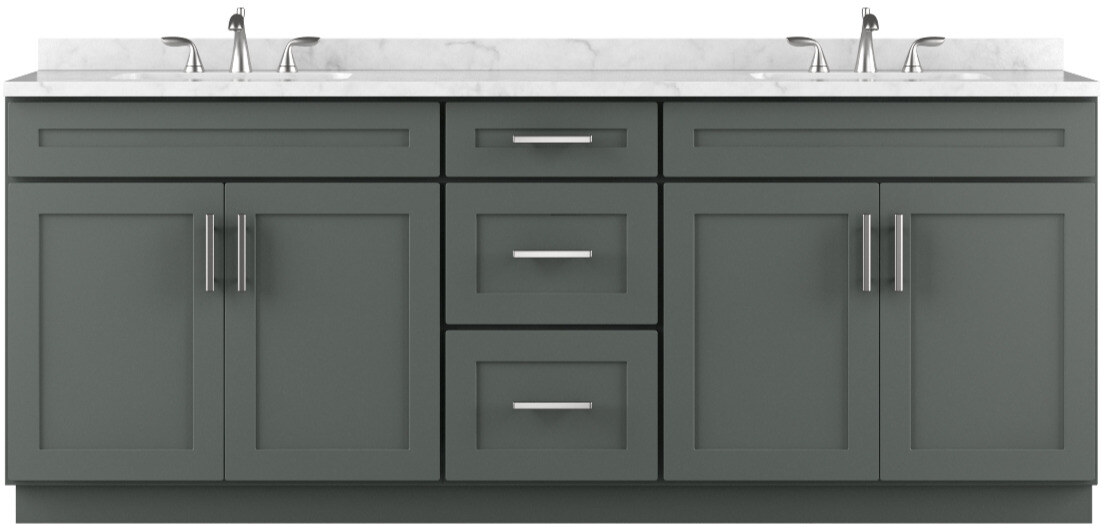 Gray Double Sink Vanity(1)