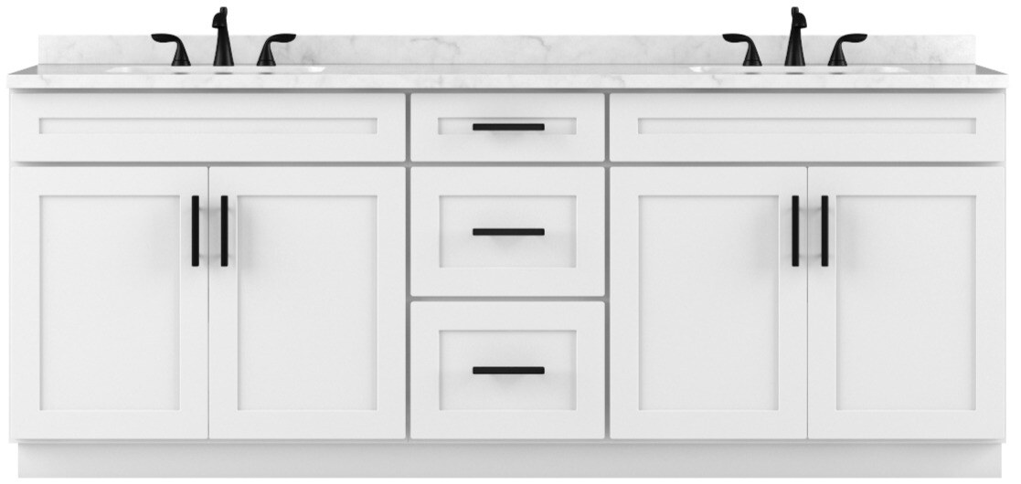 Express Reface White Double Sink Vanity